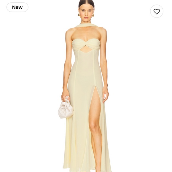 Michael Costello Dresses & Skirts - Michael Costello x REVOLVE Marie Gown in Baby Yellow